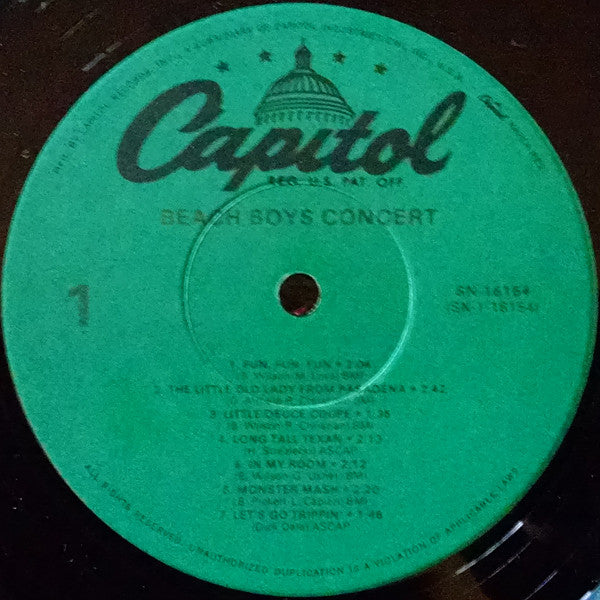 The Beach Boys : Concert (LP, Album, RE)