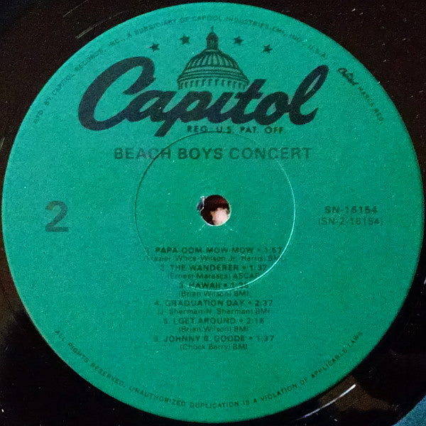 Beach Boys* : Concert (LP, Album, RE)