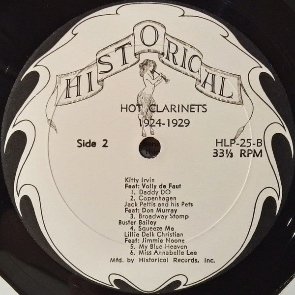 Various : Hot Clarinets 1924-1929 (LP, Comp)