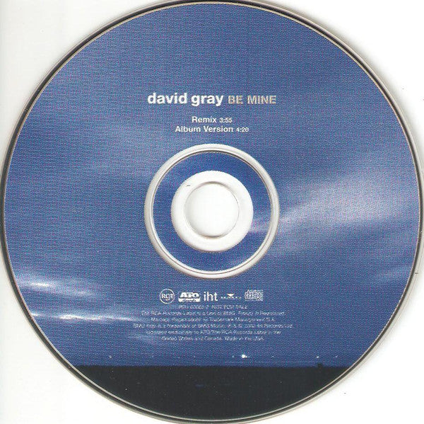 David Gray : Be Mine (CD, Single, Promo)