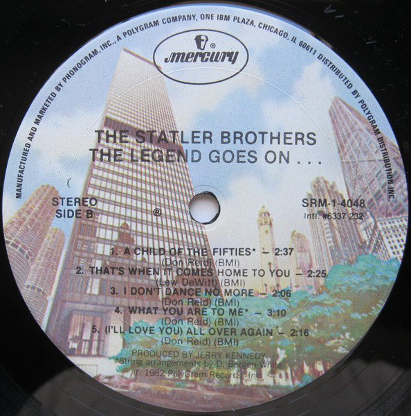 The Statler Brothers : The Legend Goes On... (LP, Album)