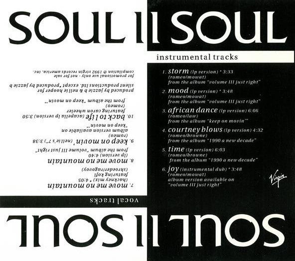 Soul II Soul : 2 Sides Of Soul II Soul (CD, Promo)