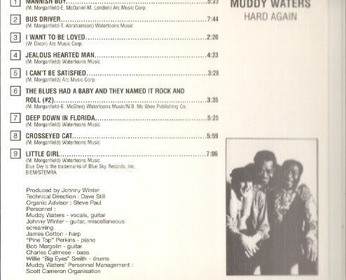 Muddy Waters : Hard Again (CD, Album, RE)