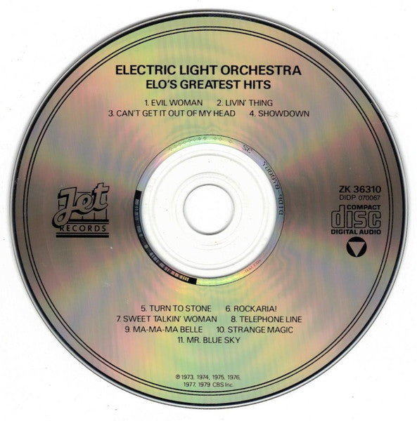Electric Light Orchestra : ELO's Greatest Hits (CD, Comp, RE, RP, Son)