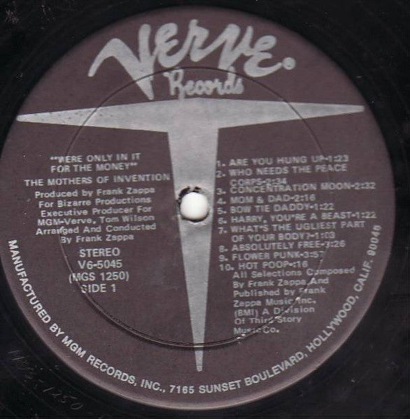 The Mothers : We're Only In It For The Money (LP, Album, RE, Bla)