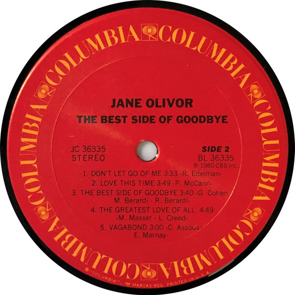 Jane Olivor : The Best Side Of Goodbye (LP, Album)