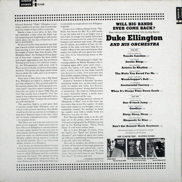 Duke Ellington And His Orchestra : Will Big Bands Ever Come Back? (LP, Album)