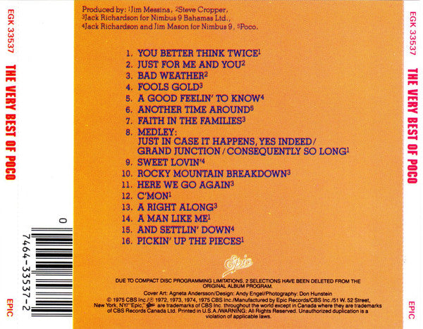 Poco (3) : The Very Best Of Poco (CD, Comp, RE, Abr)
