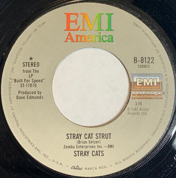 Stray Cats : Stray Cat Strut (7", Single, Win)