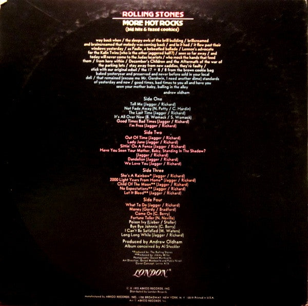 The Rolling Stones : More Hot Rocks (Big Hits & Fazed Cookies) (2xLP, Comp, Kee)