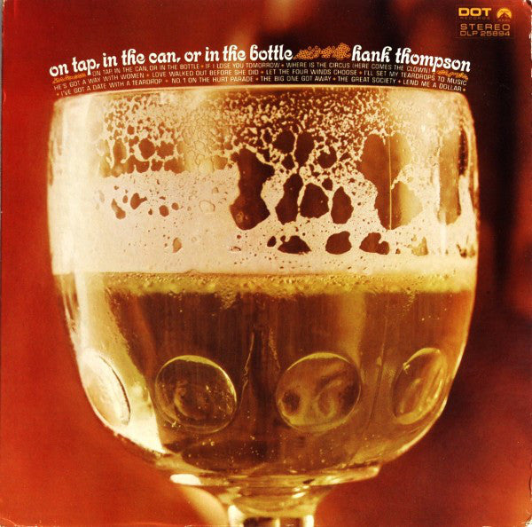Hank Thompson and His Brazos Valley Boys : On Tap, In The Can, Or In The Bottle (LP, Album, Mon)