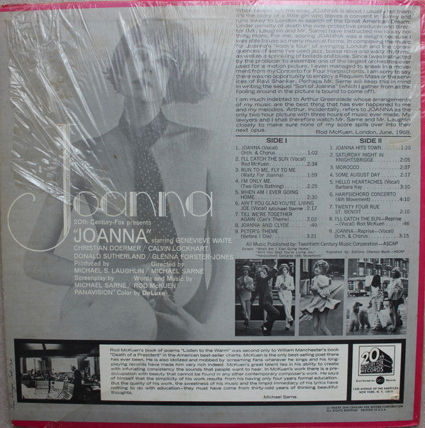 Rod McKuen : Joanna (LP, Album)