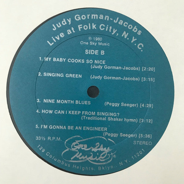Judy Gorman-Jacobs : Live At Folk City, N.Y.C. (LP, Album)