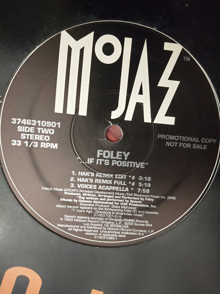 Foley : ... If It's Positive (12", Promo)