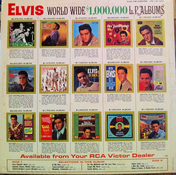 Elvis Presley : Elvis For Everyone! (LP, Album)