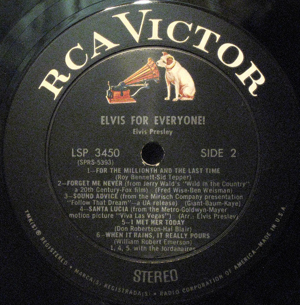 Elvis Presley : Elvis For Everyone! (LP, Album)