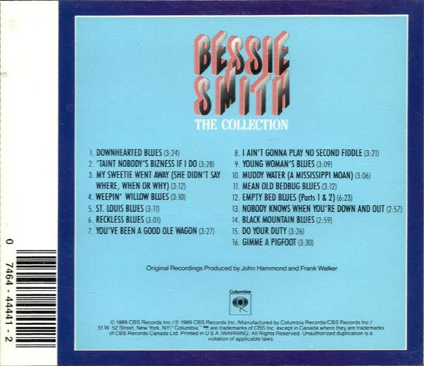 Bessie Smith : The Collection (CD, Comp, RM)
