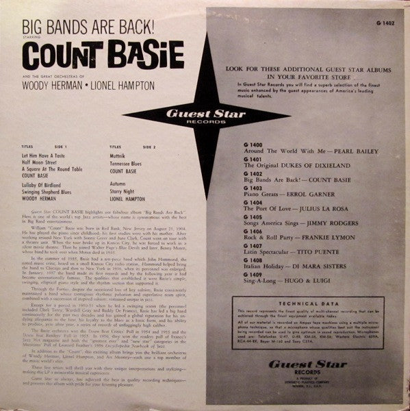Count Basie And The Great Orchestras Of Woody Herman • Lionel Hampton : Big Bands Are Back! (LP, Comp)