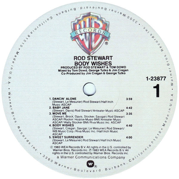 Rod Stewart : Body Wishes (LP, Album, All)