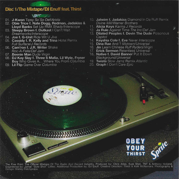DJ Enuff Feat. Thirst (18), Various : Cornerstone Mixtape Presents Are You Thirsty? (CD, Mixed, Mixtape, Promo)
