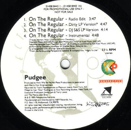 Pudgee* : On The Regular (12", Promo)