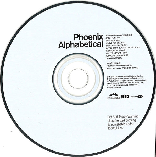 Phoenix : Alphabetical (CD, Album, Enh)