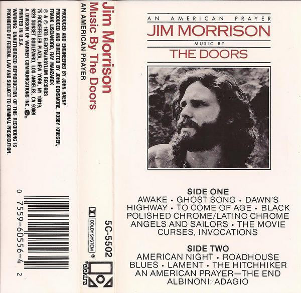 Jim Morrison , Music By The Doors : An American Prayer (Cass, Album, RE, Spe)