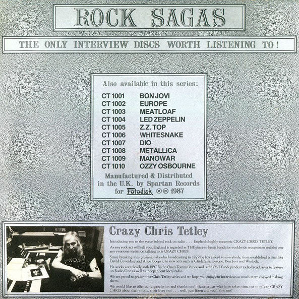 Guns N' Roses : The Chris Tetley Interviews (12", Pic, Unofficial)