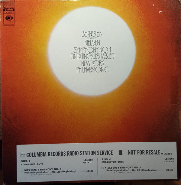Bernstein* Conducts Nielsen* - New York Philharmonic : Symphony No. 4 ("Inextinguishable") (LP)