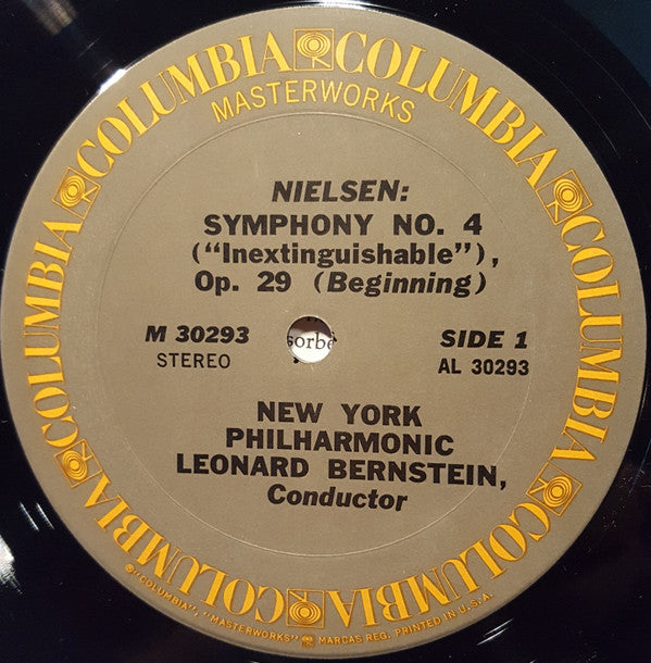 Bernstein* Conducts Nielsen* - New York Philharmonic : Symphony No. 4 ("Inextinguishable") (LP)