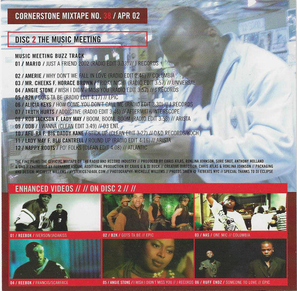 Craig G*, DJ Buck (5), Various : Cornerstone Mixtape No. 38 / Apr 02 (CD, Mixed, Mixtape, Promo + CD, Comp, Enh, Promo)
