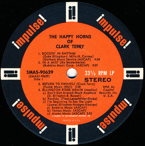 Clark Terry : The Happy Horns Of Clark Terry (LP, Album, Club, RP, Gat)
