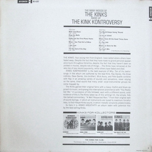 The Kinks : The Kink Kontroversy (LP, Album)