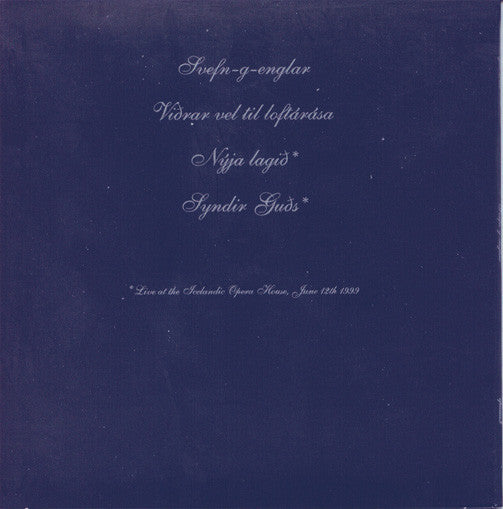 Sigur Rós : Svefn-g-englar (CD, Single)