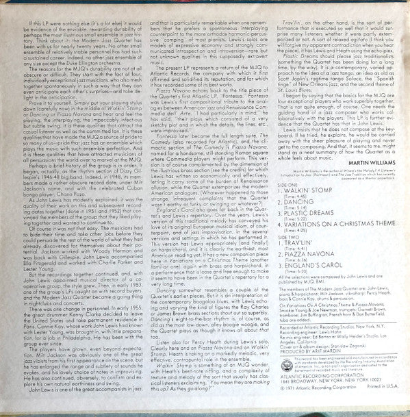 The Modern Jazz Quartet : Plastic Dreams (LP, Album, Club, Cap)