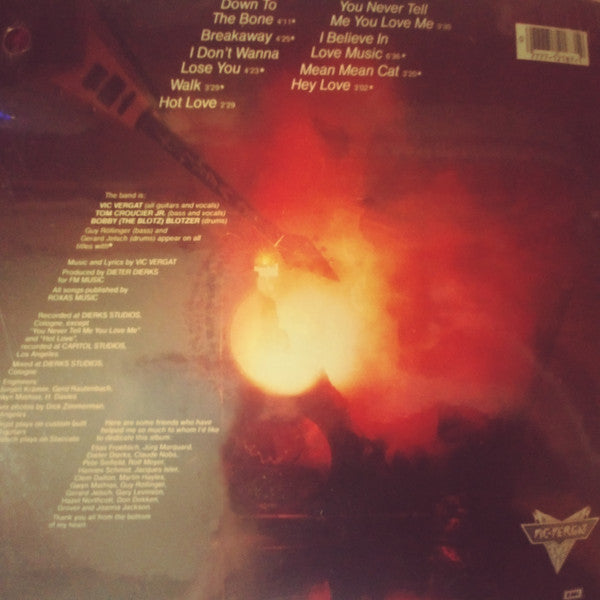 Vic Vergeat : Down To The Bone (LP, Album, Los)