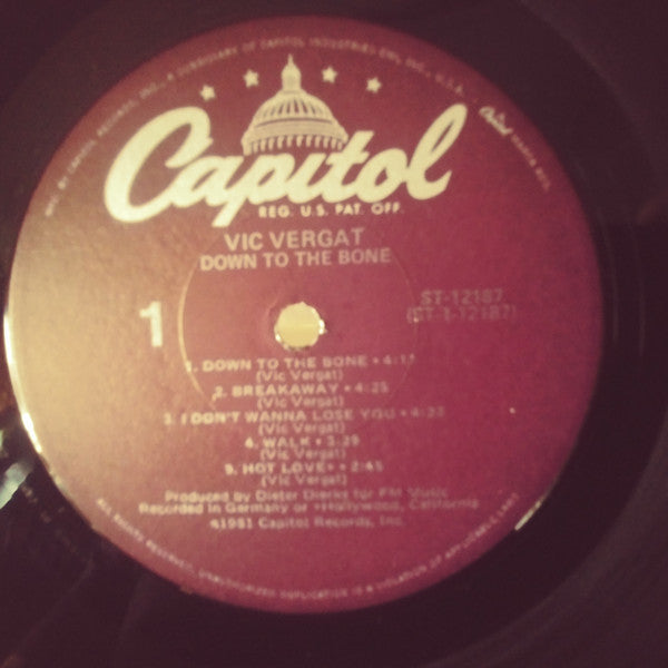Vic Vergeat : Down To The Bone (LP, Album, Los)