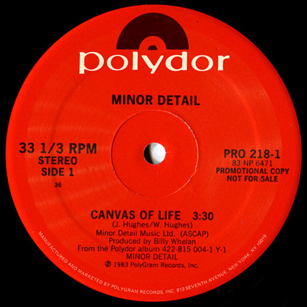 Minor Detail : Canvas Of Life (12", Promo)