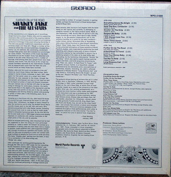 Shakey Jake And The Allstars : Further On Up The Road (LP, Album)