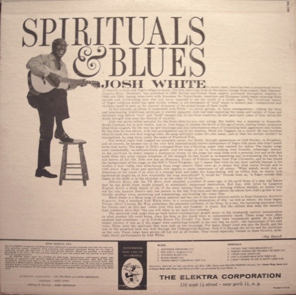Josh White : Spirituals & Blues (LP, Mono)