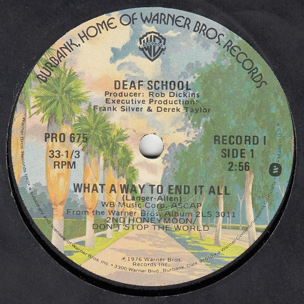 Deaf School : 2nd Honeymoon / Don't Stop The World (2x7", Promo, Smplr)