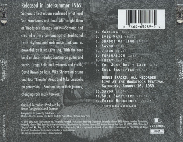Santana : Santana (CD, Album, RE, RM, 30t)