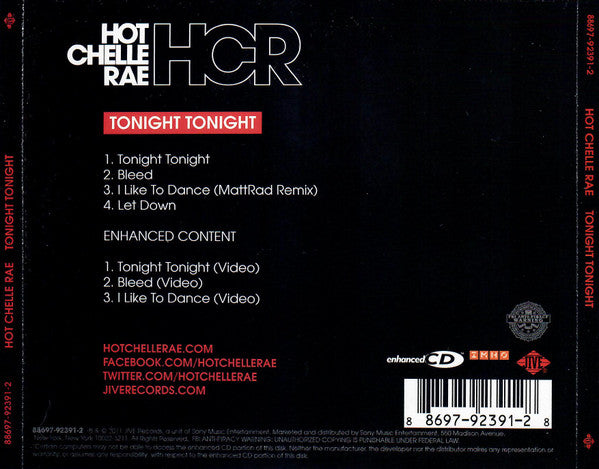 Hot Chelle Rae : Tonight Tonight (CD, EP, Enh)