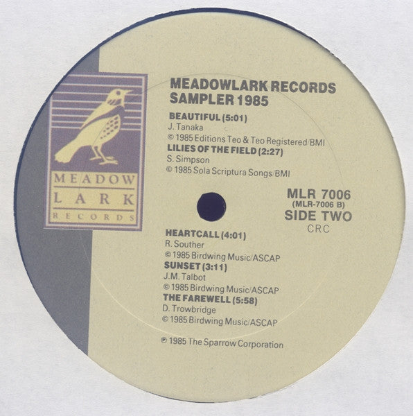 Various : Meadowlark Records Sampler 1985 (LP, Comp, Club, Smplr, Tra)
