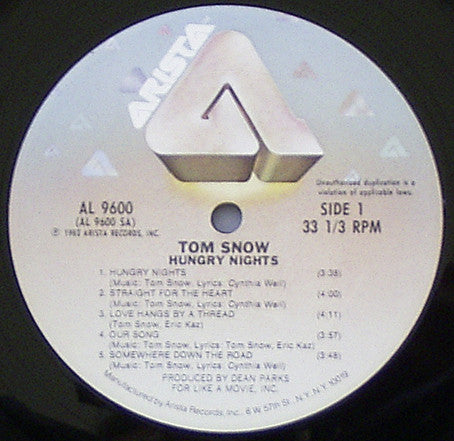 Tom Snow : Hungry Nights (LP)
