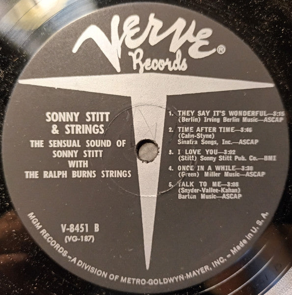 Sonny Stitt With The Ralph Burns Strings : The Sensual Sound Of Sonny Stitt (LP, Album, Mono)