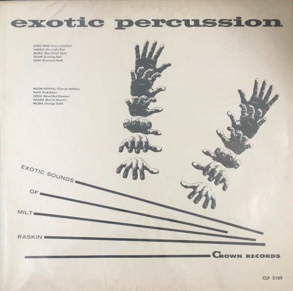 Milt Raskin : Exotic Percussion (LP, Album, RE)