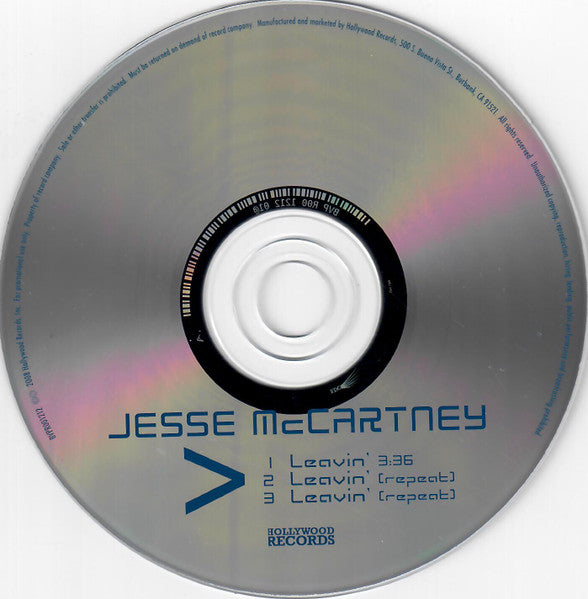 Jesse McCartney : Leavin' (CD, Single, Promo)