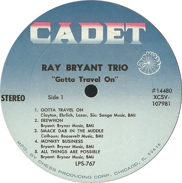 Ray Bryant Trio : Gotta Travel On (LP, Album)