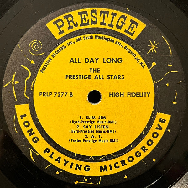 The Prestige All Stars : All Day Long (LP, Album, Mono, RE)